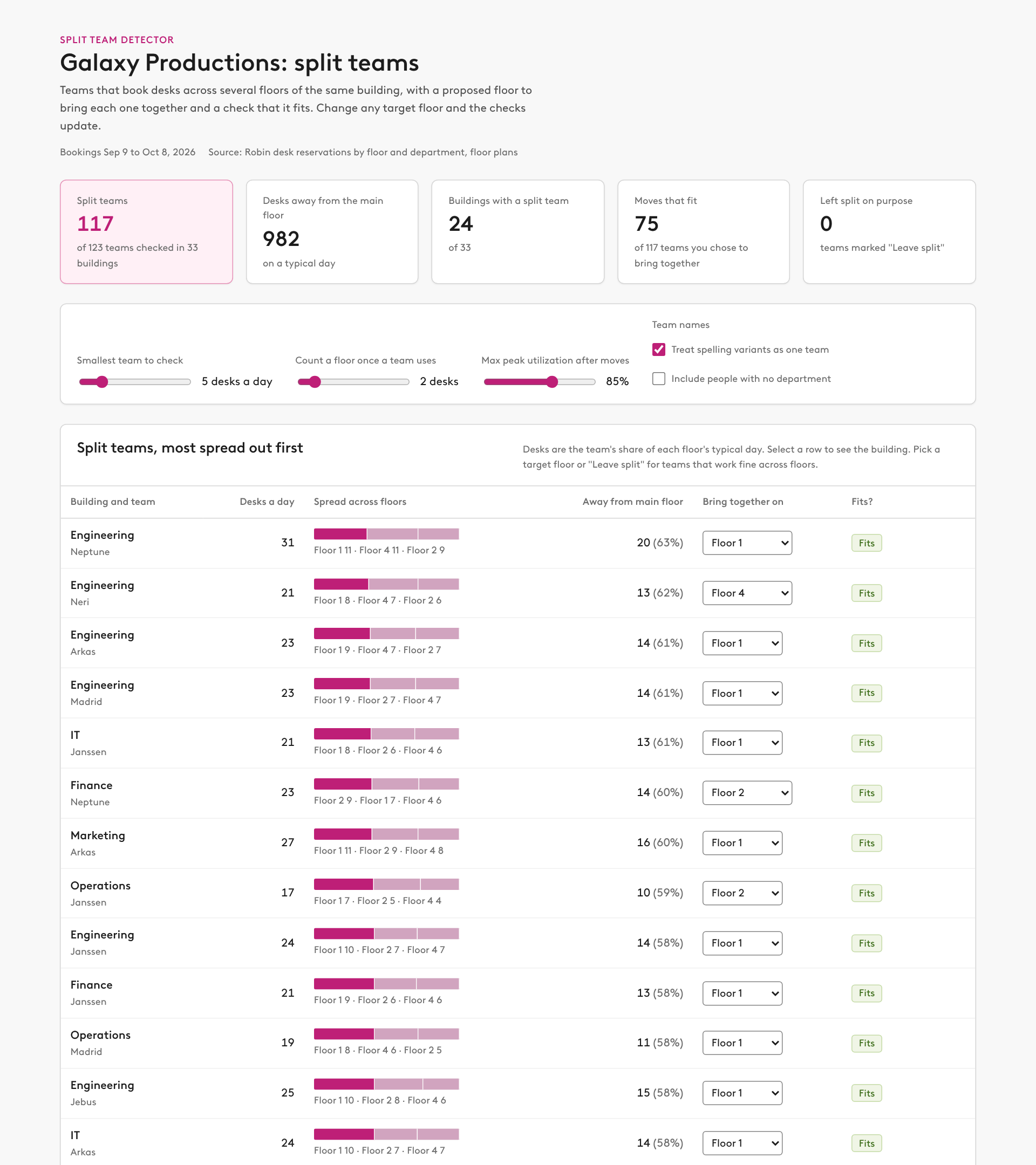 Preview of Split team detector