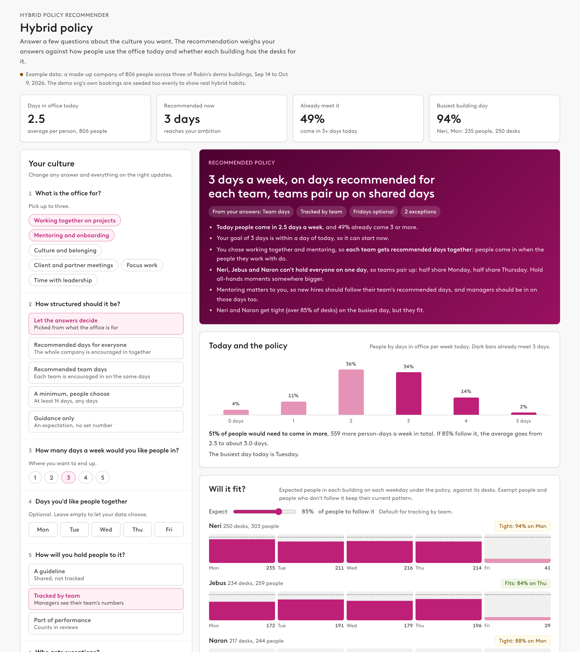 Preview of Hybrid policy recommender